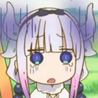 😨 Kanna Kamui Miss Kobayashi's Dragon Maid Anime, Mangá, Kanna, Dragão, Kawaii, Fofo telegram sticker