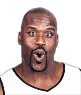 😛 Shaquille O'Neal 농구, NBA, 운동선수, 유명인, 충격, 웃긴 telegram sticker