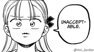 ❌ UNACCEPTABLE. Anime, Manga, Inaceptable, Chica, Expresión, Dibujo animado telegram sticker
