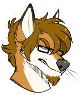 😠 антропоморфный, животное, лиса, персонаж, фурри telegram sticker