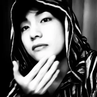 ☠ V kpop, v, bts, singer, celebrity, korean, idol telegram sticker