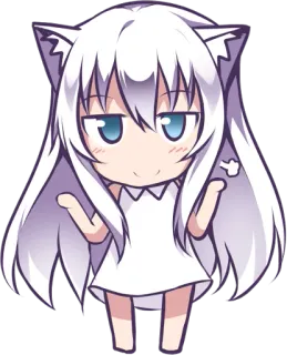 😌 Anime, Chibi, Imut, Kartun, Gadis kucing, Manga, Karakter telegram sticker