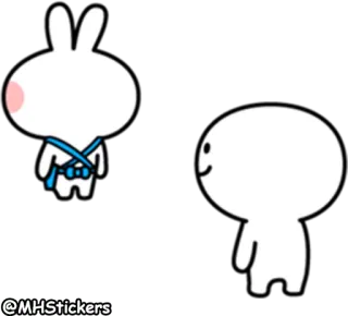 🚶 @MHStickers การ์ตูน, สติกเกอร์, กระต่าย, ตัวละคร telegram sticker