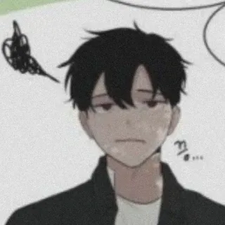 🗝 쯧... personnage, emo, doigt d'honneur telegram sticker