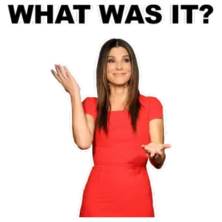 👄 WHAT WAS IT? Sandra Bullock, Meme, Domanda, Espressione, Attrice telegram sticker