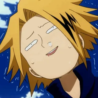 ⚡️ Denki Kaminari My Hero Academia Anime, My Hero Academia, Denki Kaminari, divertido, personaje, dibujos animados whatsapp sticker