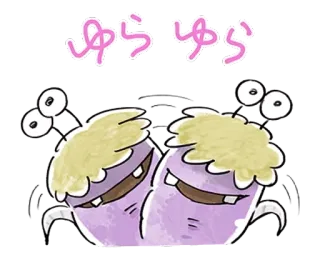 🐰 ゆらゆら 만화, 귀여운, 괴물, 애니메이션, 일본 telegram sticker