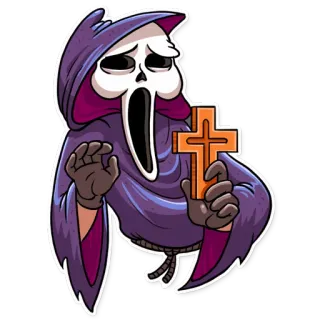 👻 Ghostface Scream horror, film, gruselig, ghostface, slasher telegram sticker