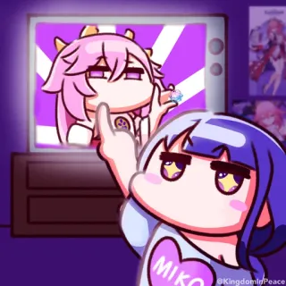 💞 Anime, Cartone animato, Dito medio, Offensivo, Meme, Personaggio telegram sticker