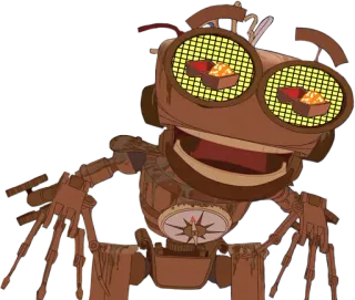 🤑 robot, personaggio, cartone animato telegram sticker