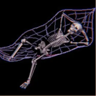 🦴 骨格, ネット, リラックス, 死, 骨 telegram sticker