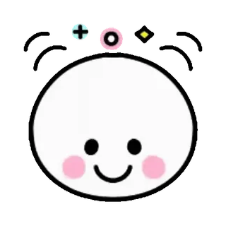 🤗 mignon, souriant, kawaii, simple, visage, joues roses whatsapp sticker