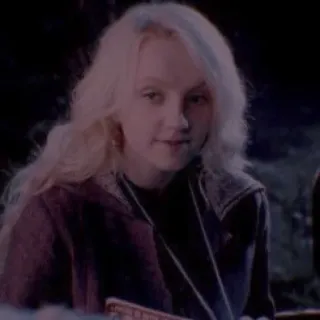 🙂 Luna Lovegood Harry Potter film, mago, fantasy, Luna Lovegood telegram sticker
