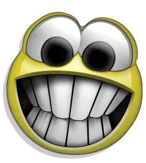 😁 Emoji, Feliz, Sorriso, Engraçado, Olhos esbugalhados telegram sticker