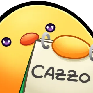 🐤 CAZZO palabrota, insulto, italiano, ofensivo whatsapp sticker