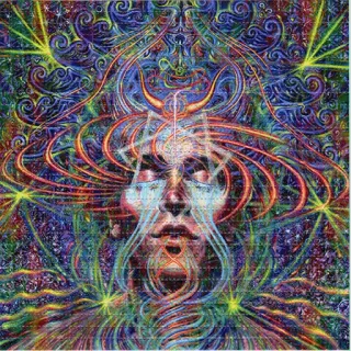 🧠 psychedelisch, abstrakt, Kunst, Illustration, surreal telegram sticker