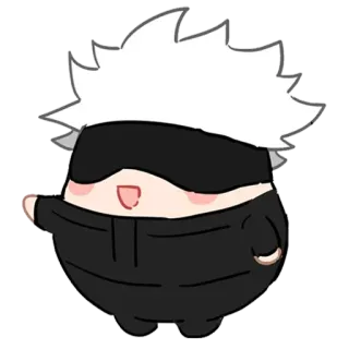 🤍 Gojo Satoru Jujutsu Kaisen Anime, Sticker, Süß, Gojo Satoru, Jujutsu Kaisen, Chibi telegram sticker