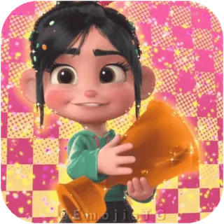 🏆 Vanellope von Schweetz Wreck-It Ralph telegram sticker