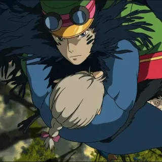 ⚜ Howl Howl's Moving Castle El castillo ambulante, Anime, Studio Ghibli, Fantasía, Animación telegram sticker