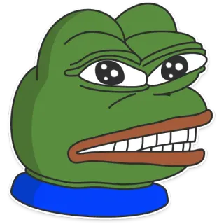 😤 Pepe the Frog frog, meme, cartoon, animal, internet telegram sticker