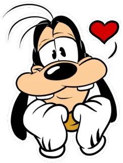 😘 Goofy kartun, Disney, cinta, bahagia, animasi whatsapp sticker