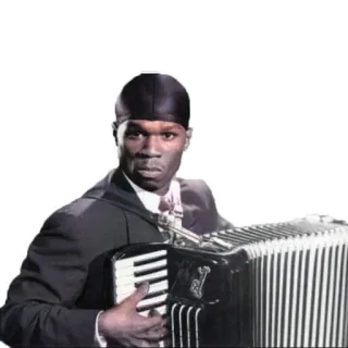 💪 50 Cent 50 Cent, musician, accordion, suit telegram sticker