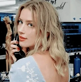 💋 Amber Heard актриса, портрет, знаменитость, блондинка, женщина, человек telegram sticker