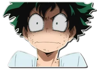 😱 Izuku Midoriya My Hero Academia anime, manga, my hero academia, izuku midoriya, sticker, character whatsapp sticker