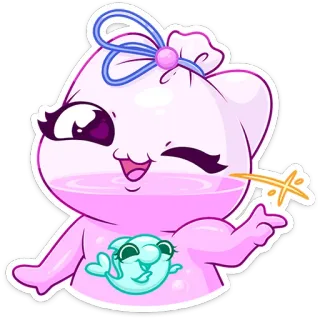 😉 pegatina, personaje, lindo, dibujos animados whatsapp sticker