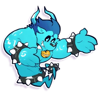 😵 cartoon, dier, fantasie, personage, sticker telegram sticker
