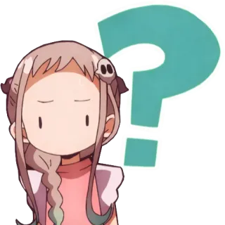 ❔ Anime, Fragezeichen, Verwirrt, Manga, Zweifel, Unsicher whatsapp sticker