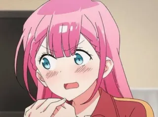 🥶 Anime, Capelli rosa, Carino, Ragazza, Cartone animato telegram sticker
