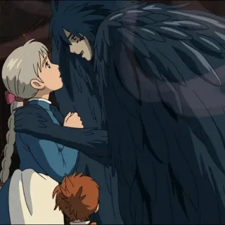 ⚜ Howl Howl's Moving Castle Anime, Fantasía, Studio Ghibli, Animación, Romance telegram sticker