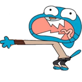 😱 Gumball Watterson The Amazing World of Gumball Cartoon, lustig, schreiend, blaue Katze, animiert whatsapp sticker