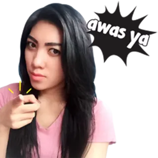 😠 awas ya Frau, zeigen, Warnung, Indonesisch telegram sticker