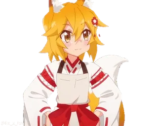 💪 Senko Helpful Fox Senko-san Anime, Fuchs, Mädchen, Senko, Die hilfreiche Senko-san, Waifu whatsapp sticker