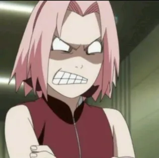 🍥 Sakura Haruno Naruto аниме, злой, Сакура, Наруто, безумный, мультфильм telegram sticker