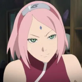 🎌 Sakura Haruno Naruto anime, sakura haruno, naruto, ninja, woman, pink hair, confident telegram sticker