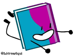 😎 @LivrosAqui libro, cartone animato, oggetto, personaggio telegram sticker