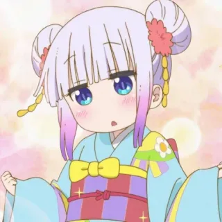 ☁️ Kanna Kamui Miss Kobayashi's Dragon Maid Anime, Kanna Kamui, Dragon Maid, carino, Chibi, Manga, Cartoni animati telegram sticker