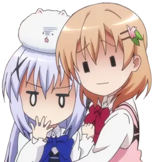 😧 Аниме, Милый, Девушки, Смущенный, Смущенный/В замешательстве telegram sticker