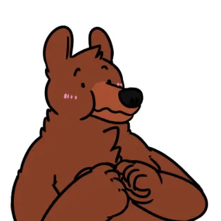 😚 หมี, การ์ตูน, สัตว์, น่ารัก, ตัวละคร telegram sticker