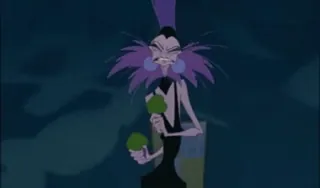 😅 Yzma The Emperor's New Groove Disney, Yzma, méchant, mal, Kuzco, l'empereur mégalo telegram sticker