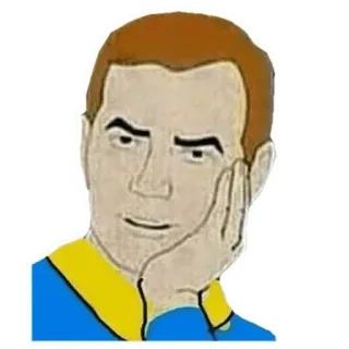🤔 Meme, divertente, cartone animato, illustrazione, ritratto telegram sticker