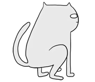 🐈 Katze, Cartoon, Tier, weiß, Haustier telegram sticker