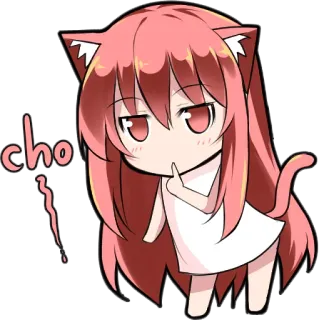 🤐 cho Anime, Neko, Carino, Manga, Kawaii whatsapp sticker
