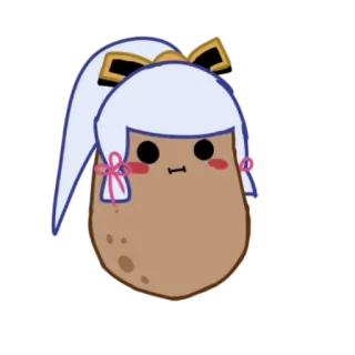 ☺️ batata, desenho animado, fofo, engraçado, comida telegram sticker