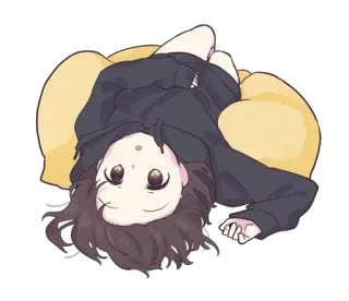 😲 Аниме, Девушка, Мультфильм, Милый, Расслабленный telegram sticker