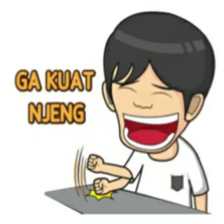 🕴 GA KUAT NJENG Мультфильм, Разочарование, Раздражение, Комикс, Ругательство telegram sticker