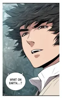 😶 WHAT ON EARTH...? Manhwa, Cómic, Personaje, Diálogo, Bocadillo, Pregunta telegram sticker